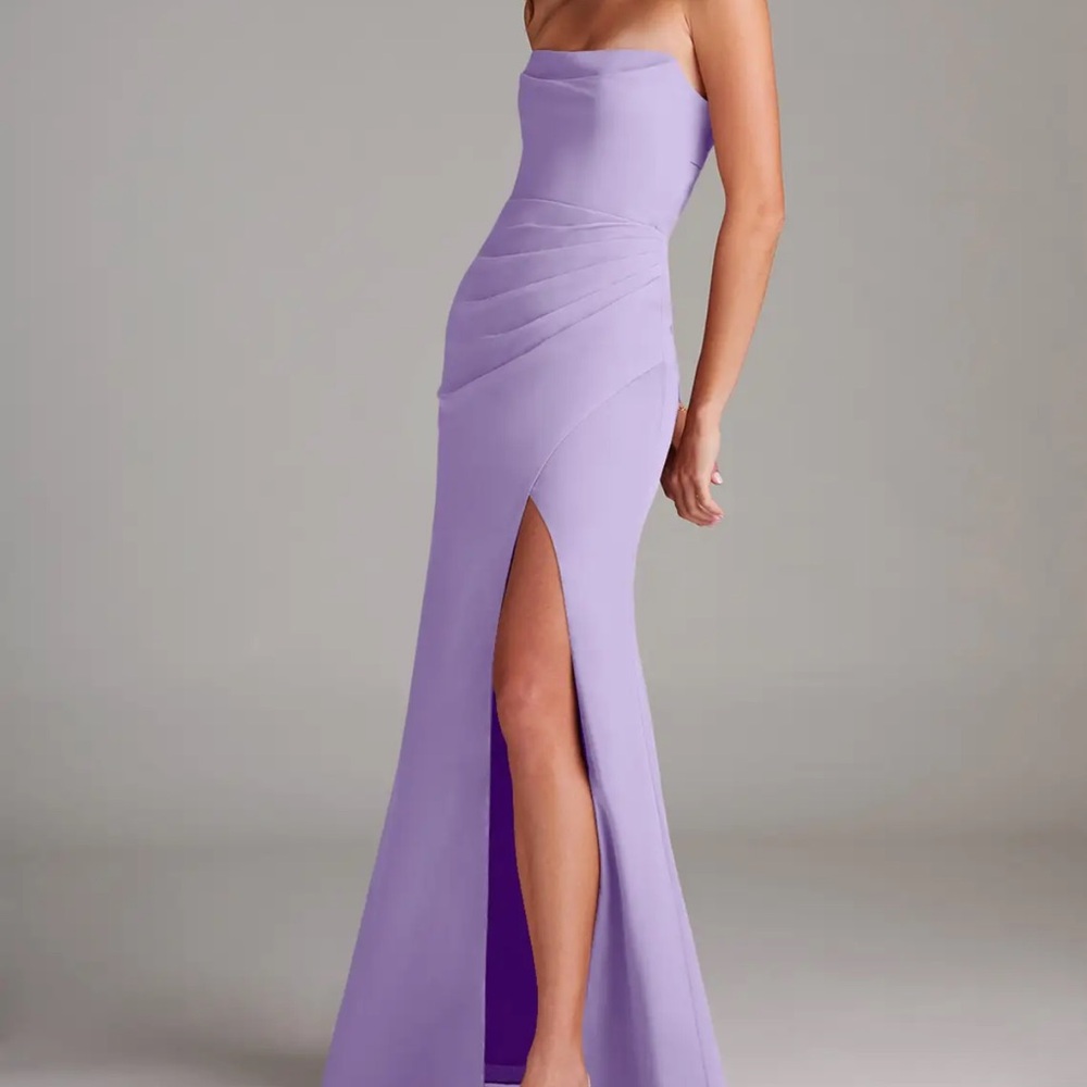 Azazie lilac chiffon dress - Picture 3 of 15